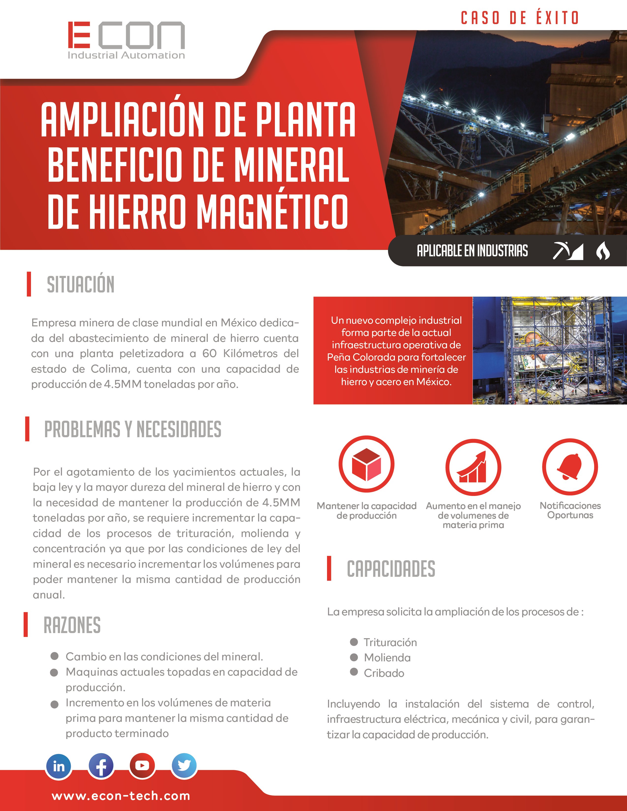 Caso de Éxito - Ampliación de planta Benefecio de mineral de hierro magnetico_Mesa de trabajo 1-01